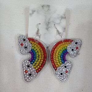 Diamond Art Rainbow Earrings